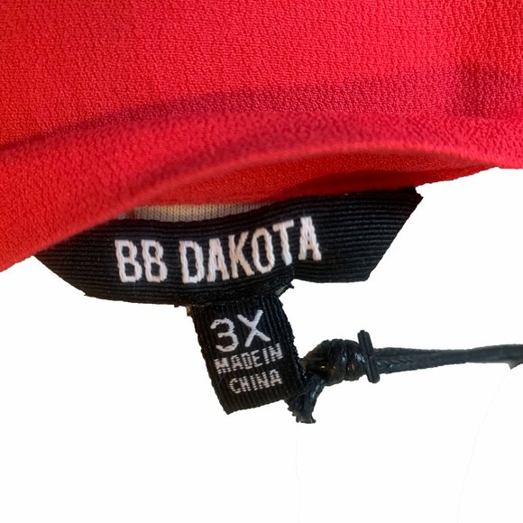 BB DAKOTA Viri Coral 100% Vicose Shirt Button Down Belted Dress - Picture 6 of 7